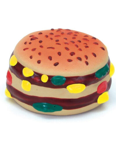 Rascals Latex Dog Toy hamburger Multi-Color 1ea/2.5 in
