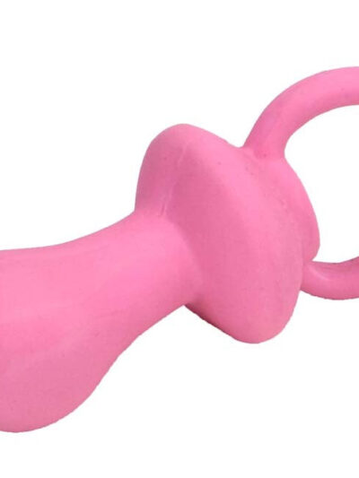 Rascals Latex Pacifier Dog Toy Pink 1ea/4.5 in