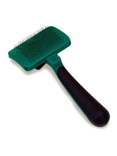 Safari Dog Self-Cleaning Slicker Brush Light Green/Dark Green 1ea/SM