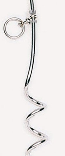 Titan Dog Tie Out Stakes for Loose Soil Spiral Silver 1ea/17 in