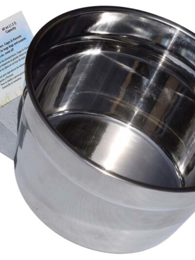 Lixit Stainless Steel Dog Crock Silver 1ea/40 oz