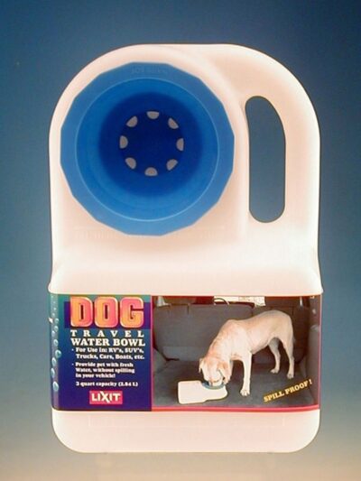 Lixit Water Boy Travel Bottle with Bowl White 1ea