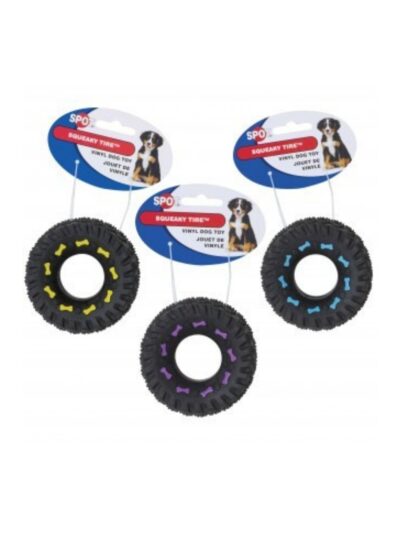 Spot 3.5â€ Vinyl Squeaky Tire Assorted
