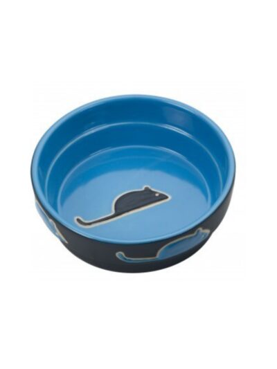 Spot 5" Cat, Blue Fresco Stoneware