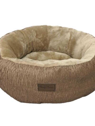Ethical Pet Sleep Zone Wood Grain Round 18" Taupe