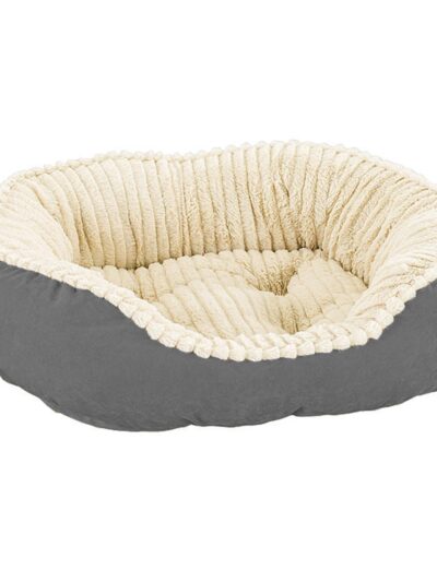 Ethical Pet Sleep Zone Carved Plush 26" Gray