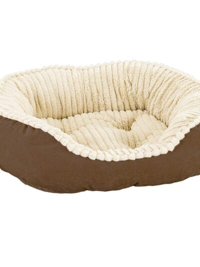 Ethical Pet Sleep Zone Carved Plush 32" Chocolate
