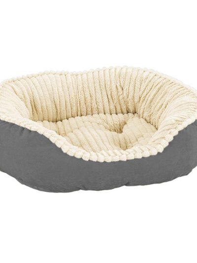 Ethical Pet Sleep Zone Carved Plush 32" Gray