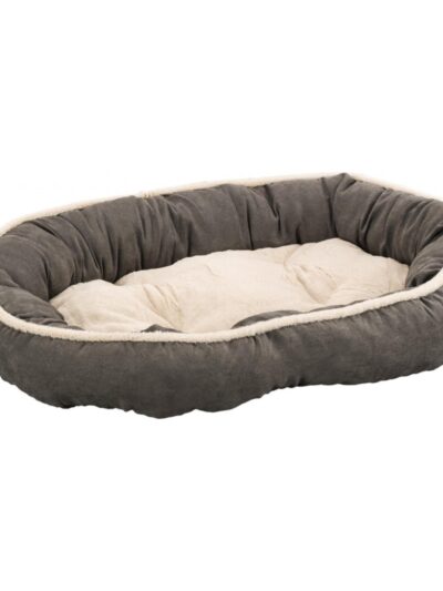 Ethical Pet Sleep Zone Shearling Oval Cuddler 35" Deep Gray