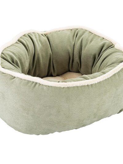 Ethical Pet Sleep Zone Shearling Oval Cuddler 18" Sage