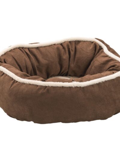 Ethical Pet Sleep Zone Shearling Oval Cuddler 18" Chocolate