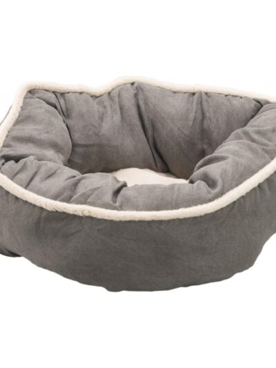 Ethical Pet Sleep Zone Shearling Oval Cuddler 18" Deep Gray