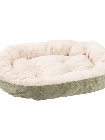 Ethical Pet Sleep Zone Quilted Oval Cuddler 26" Sage