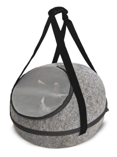 Doc & Phoebe Sleep N Go Pet Bed Grey 10.75in