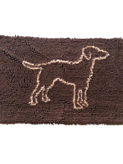 Spot 35â€ x 24â€ Brown Clean Paws Micro-fiber Mat