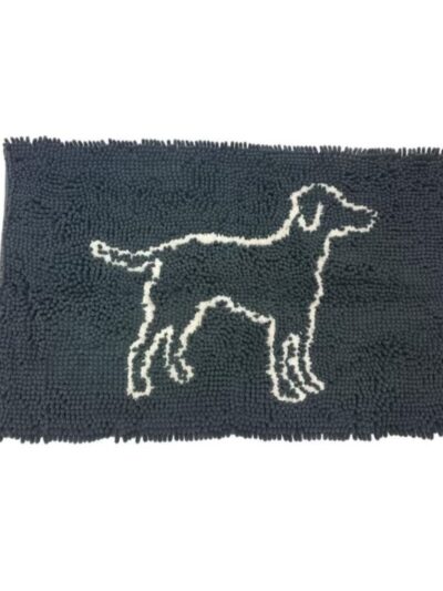 Spot 35â€ x 24â€ Gray Clean Paws Micro-fiber Mat