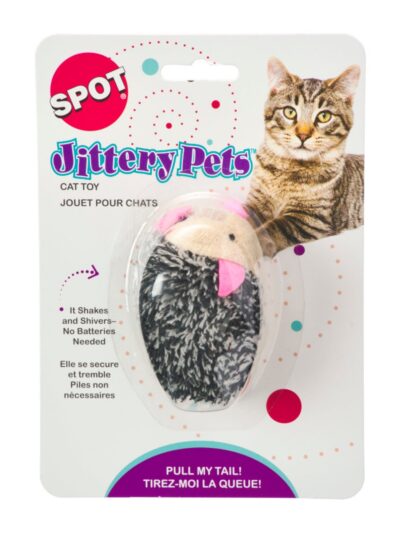 Spot Plush Jittery Hedgehog Cat Toy 1ea/3 in