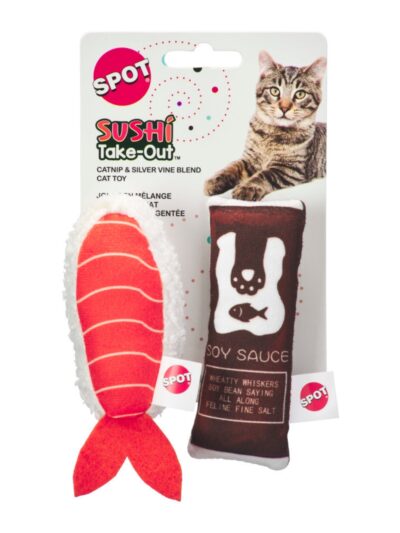 Spot Sushi Take Out Cat Toy Assorted, 1ea/2 pk