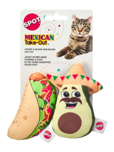 Spot Mexican Take Out Cat Toy Assorted, 1ea/2 pk