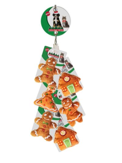 Spot Holiday Gingerbread Cat Toy Clipstrip Assorted, 1ea/4 in