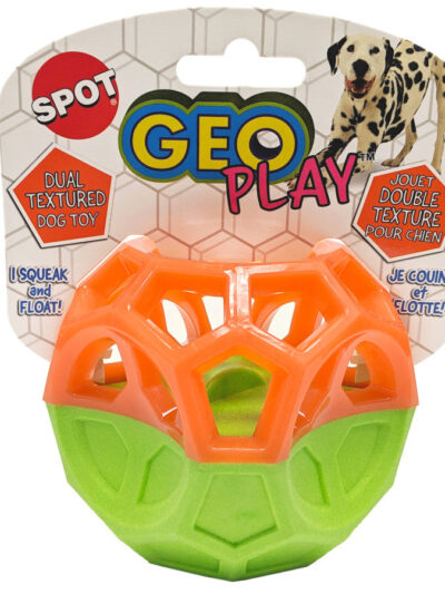 Spot Geo Play Dual Texture Cube Dog Toy Assorted 1ea/3.5 in