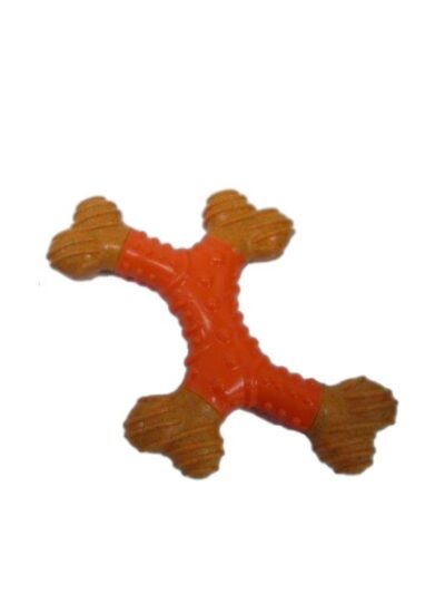 Ethical Pet Bambone Dental X-Bone 6In. Peanut Butter