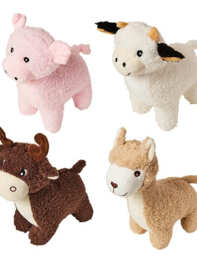 Earth Dog Toy Farm Animals Assorted 1ea/9 in