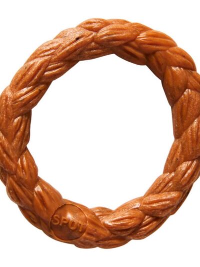 Bam-Bone Braid Ring Dog Toy Hickory, 1ea/3 in
