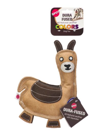 Spot Durafuse Leather Llama Dog Toy Assorted, 1ea/9 in