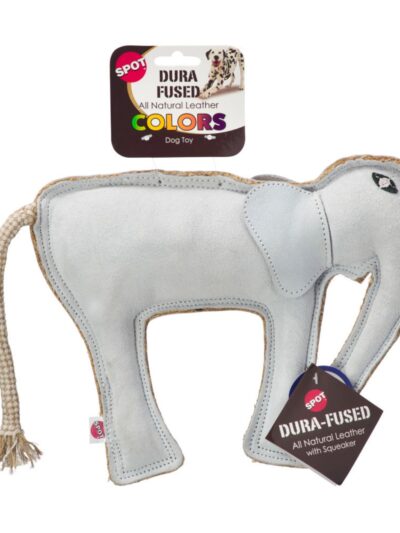 Spot Durafuse Leather Jungle Dog Toy Assorted, 1ea/11 in