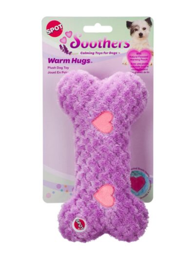 Spot Soothers Warm Hug Bone Dog Toy Assorted, 1ea/9 in