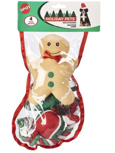 Spot Holiday Dog Stocking 1ea/MD, 4Pc
