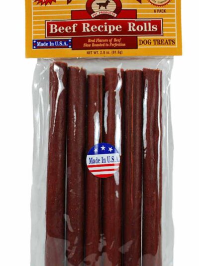 Smokehouse USA Made Beefy Rolls Dog Treats 1ea/2.8 oz, 6 pk
