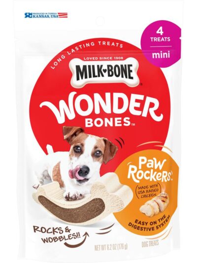 Milk-Bone Wonder Bones Paw Rockers Dog Treats Chicken 1ea/6.2 oz, 4 ct, Mini