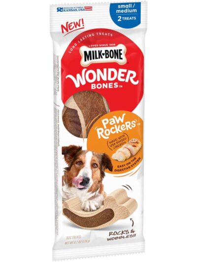 Milk-Bone Wonder Bones Paw Rockers Dog Treats Chicken 1ea/6.2 oz, 2 ct, SM/MD