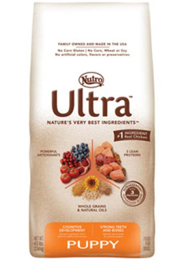 Nutro Products Ultra High Protein Puppy Dry Dog Food Trio of Proteins from Chicken, Lamb, and Salmon 15lb
