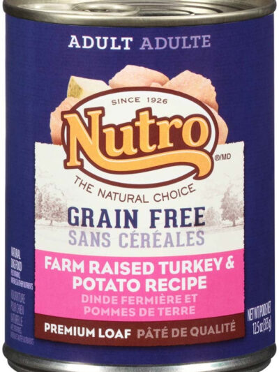 Nutro Grain Free Farm Raised Turkey And Potato Recipe Can Dog Food 12.5oz. (Case of 12)
