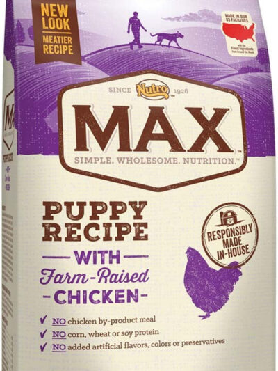 Nutro Products Max Puppy Dry Dog Food Farm-Raised Chicken 1ea/4 lb
