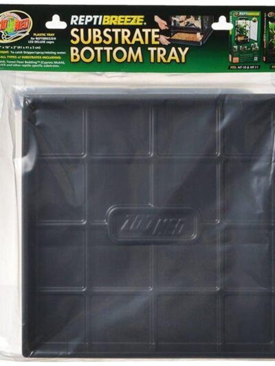 Zoo Med ReptiBreeze Substrate Bottom Tray Black, 1ea/16 In X 16 in