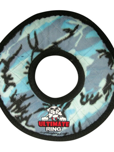 Tuffy Ultimate Ring Durable Dog Toy Blue Camo, 1ea/11 in