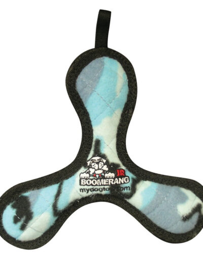 Tuffy Jr Boomerang Durable Dog Toy Blue Camo, 1ea/8 in