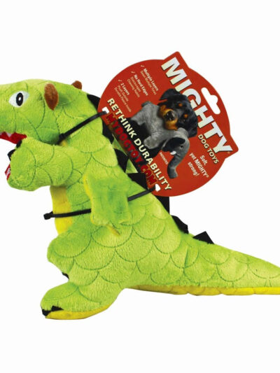 Mighty Jr Dragon Durable Dog Toy Green 1ea/10 in
