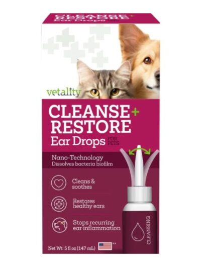 Vetality Cleansing Restore Ear Drops For Pets 5oz.