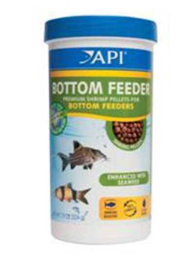 API Bottom Feeder Premium Shrimp Sinking Pellets Fish Food 1ea/7.9 oz.