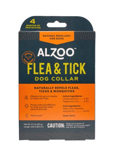 Alzoo Plant Based Flea & Tick Collar Medium Dog 26.6In.