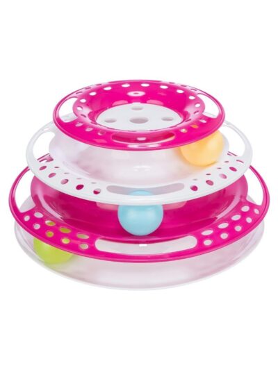 Trixie Cat Activity Catch The Balls Circle Track Pink