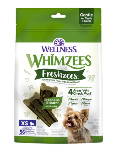 Whimzees Freshzees Dog Dental Treats Extra Small Size Stick 56ct