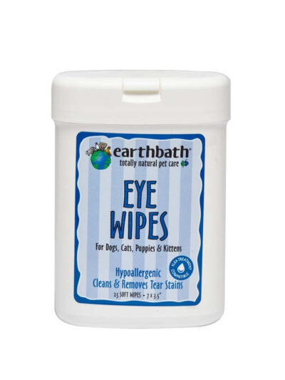 Earthbath Eye Wipes for Dogs, Cats, Puppies, & Kittens, Fragrance Free 1ea/25 ct