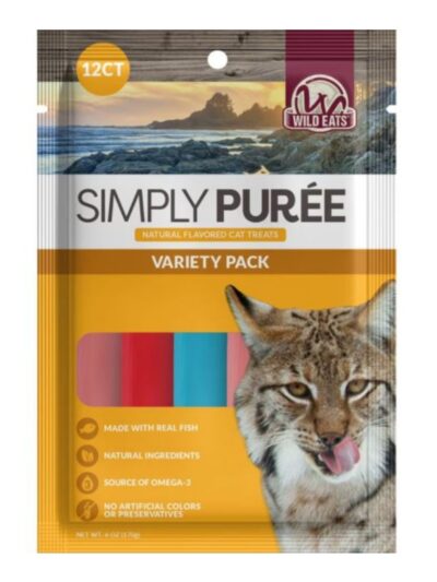 Wild Eats Cat Puree Treats Tuan/Snapper/Salmon 12 Pk