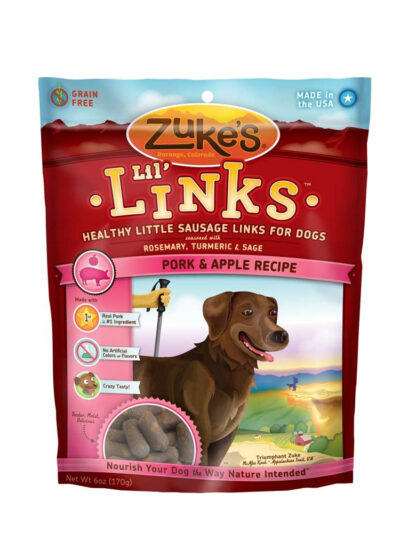 Zukes Dog Lil Links Pork 6 oz.
